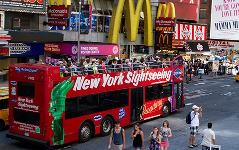 Tur tamasya New York dengan bus bertingkat panorama