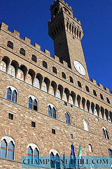 4 fotogalerijen van het Palazzo Vecchio op het Signoria-plein in Florence