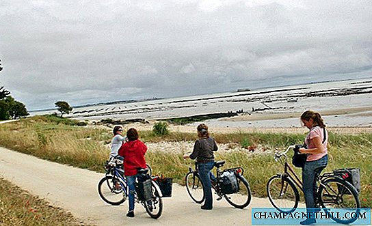 França - Passeio de bicicleta na ilha de Aix, perto de La Rochelle