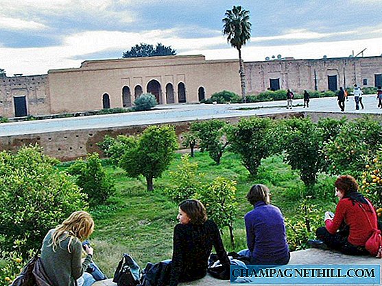 Marrakech - Os restos murados do suntuoso palácio El Badi em Kasba