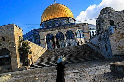The Dome of the Rock of Jerusalem on the esplanade of the mosques