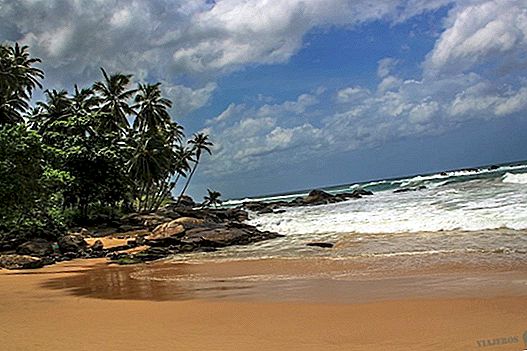 Praias do sul do Sri Lanka e a cidade de Galle